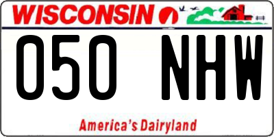 WI license plate 050NHW