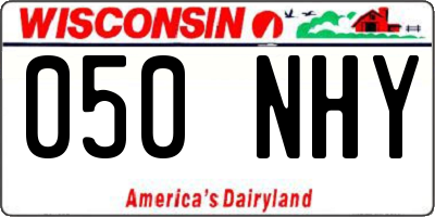 WI license plate 050NHY