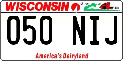 WI license plate 050NIJ