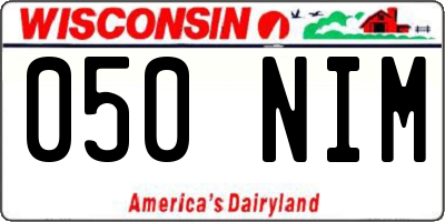 WI license plate 050NIM