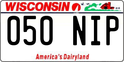 WI license plate 050NIP