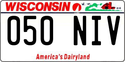 WI license plate 050NIV