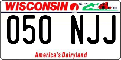 WI license plate 050NJJ