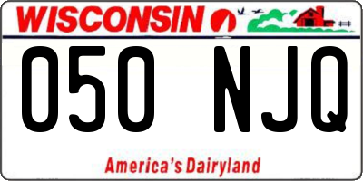 WI license plate 050NJQ
