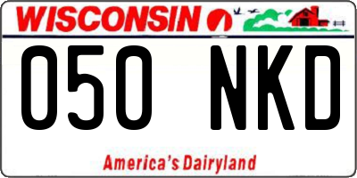 WI license plate 050NKD