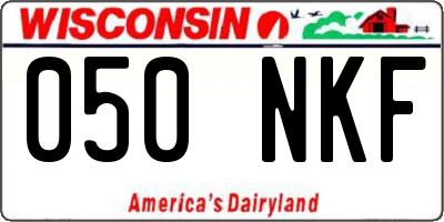 WI license plate 050NKF