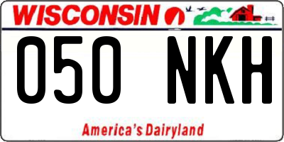 WI license plate 050NKH