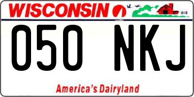 WI license plate 050NKJ