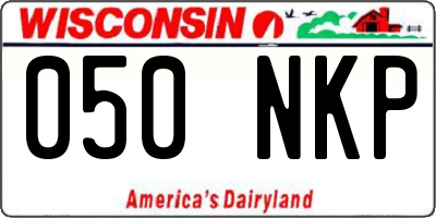 WI license plate 050NKP