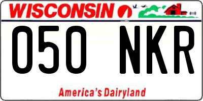 WI license plate 050NKR