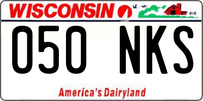 WI license plate 050NKS