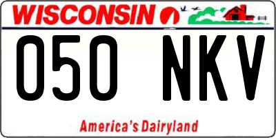WI license plate 050NKV