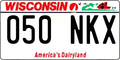WI license plate 050NKX