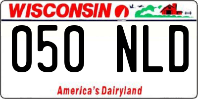 WI license plate 050NLD