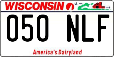 WI license plate 050NLF