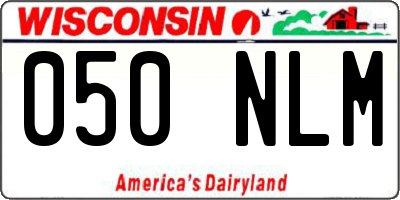WI license plate 050NLM
