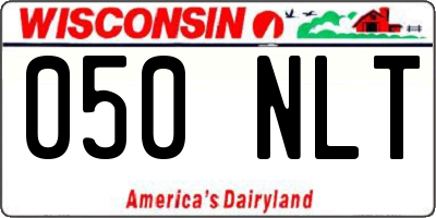 WI license plate 050NLT