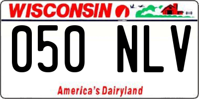 WI license plate 050NLV