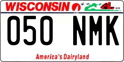 WI license plate 050NMK