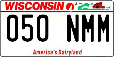 WI license plate 050NMM