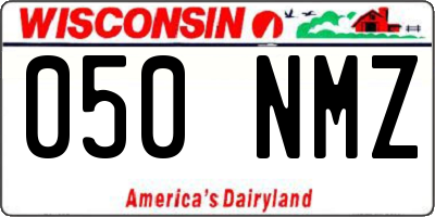 WI license plate 050NMZ