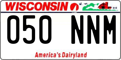 WI license plate 050NNM
