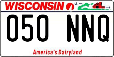 WI license plate 050NNQ