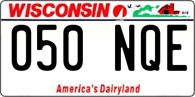 WI license plate 050NQE