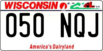 WI license plate 050NQJ