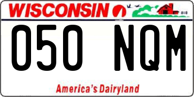 WI license plate 050NQM