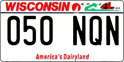 WI license plate 050NQN