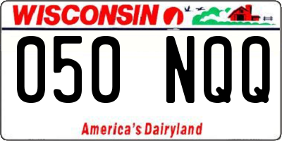 WI license plate 050NQQ