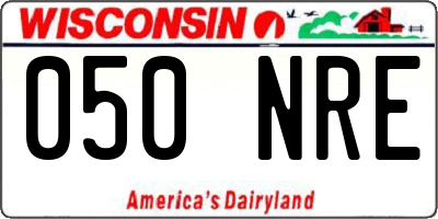 WI license plate 050NRE