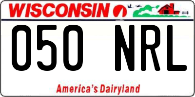 WI license plate 050NRL