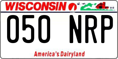 WI license plate 050NRP