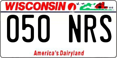 WI license plate 050NRS