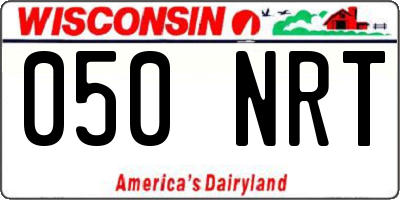 WI license plate 050NRT