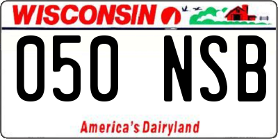 WI license plate 050NSB