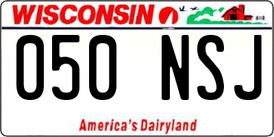 WI license plate 050NSJ