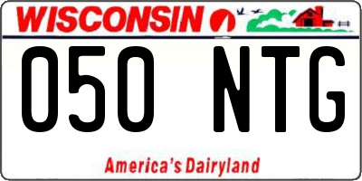 WI license plate 050NTG