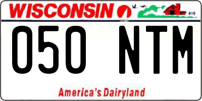 WI license plate 050NTM