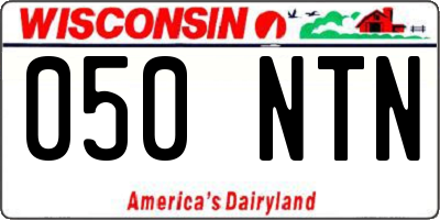 WI license plate 050NTN