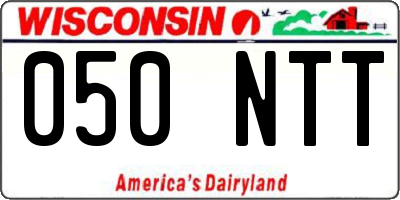 WI license plate 050NTT