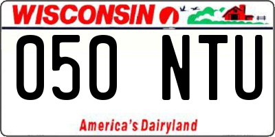 WI license plate 050NTU