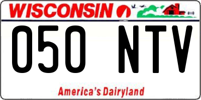 WI license plate 050NTV