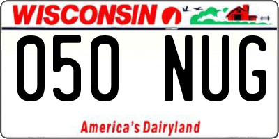 WI license plate 050NUG
