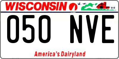 WI license plate 050NVE