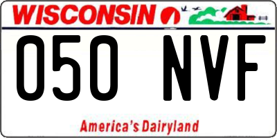 WI license plate 050NVF