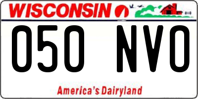 WI license plate 050NVO