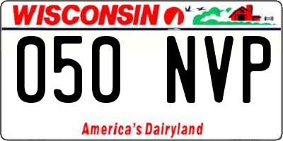 WI license plate 050NVP